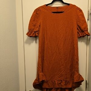 Elegant Orange Women's Dress